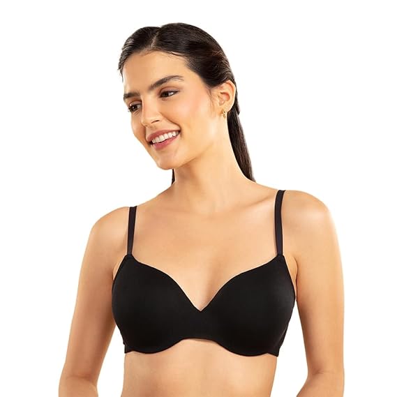 NYKD Women’s Cotton Lightly Padded Wired Casual T-Shirt Bra Everyday Comfort & Support